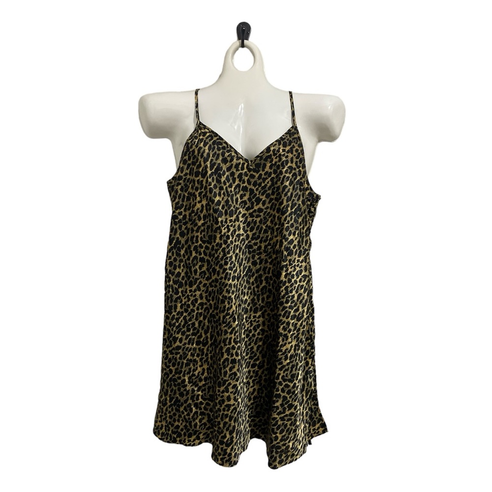 Lane Bryant Intimates cheetah print tie side slip nightie size 14/16